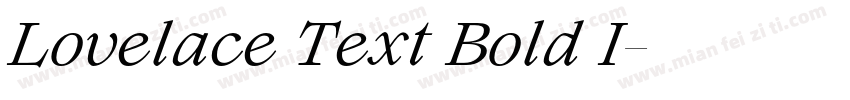 Lovelace Text Bold I字体转换
